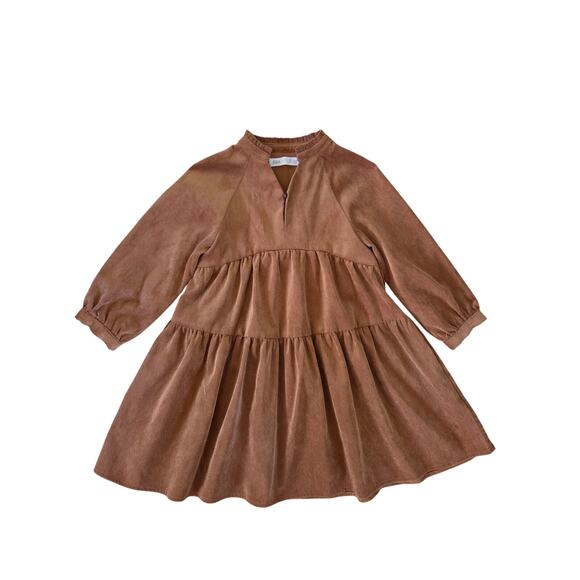 Zara Brown Corduroy Dress - Picture 1 of 7